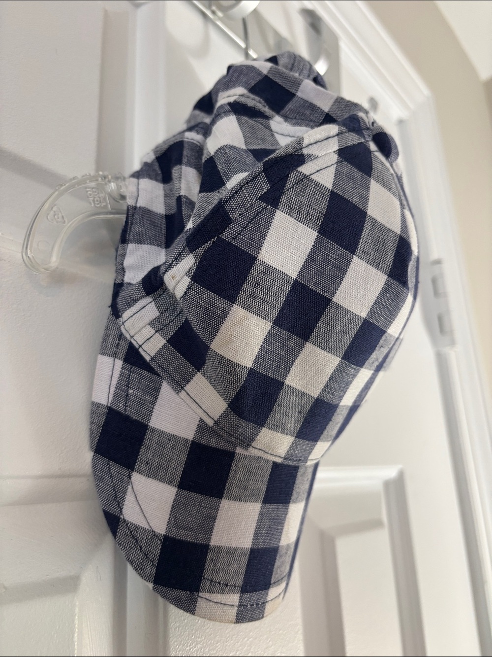 Janie & Jack 4 to 5 Navy and White Check Baseball Cap for Kids